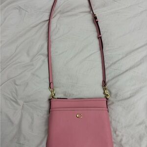 Coach Pink Crossbody Bag with Gold Hardware